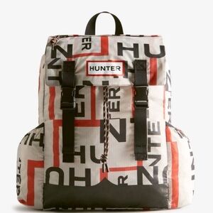 Hunter Exploded logo Backpack Red and Black Logo Backpack Large New with Tags